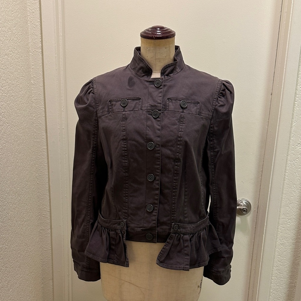 Women's Gray Button-Up Jacket